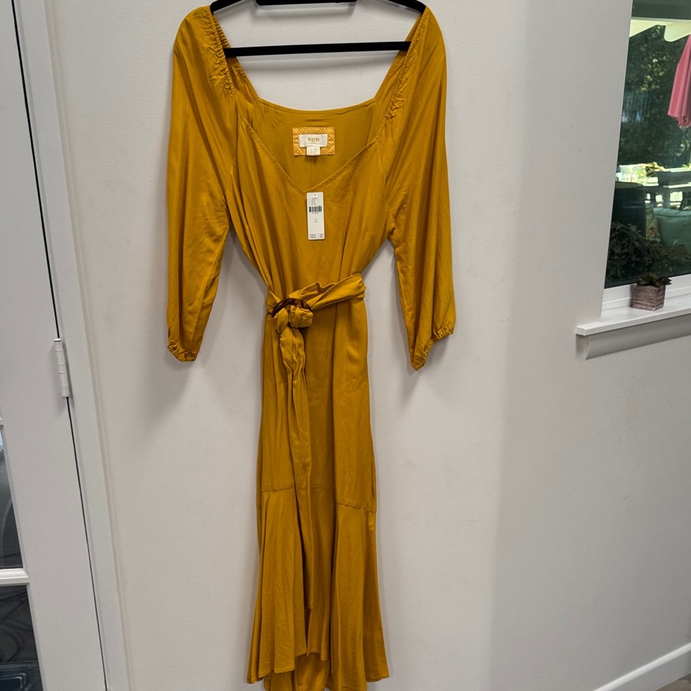 Maeve Golden Midi Dress